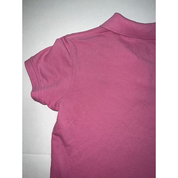 Lilly Pulitzer Polo Shirt Women’s Size Small Pink Short Sleeve Cotton Shrunken - Picture 11 of 13